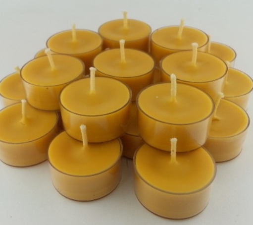 300 Pure Beeswax French Lavender Tea Light Candles In Clear Cups on Luulla