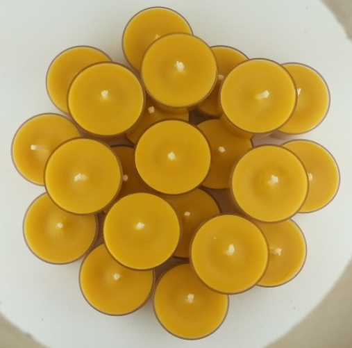 200 Pure Beeswax French Lavender Tea Light Candles In Clear Cups on Luulla